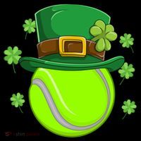 Tennis Ball St Patricks Day Ball Leprechaun Gift USA-Made Doggie Bandana thumb 2