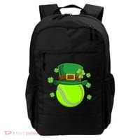 Tennis Ball St Patricks Day Ball Leprechaun Gift Backpack thumb 0