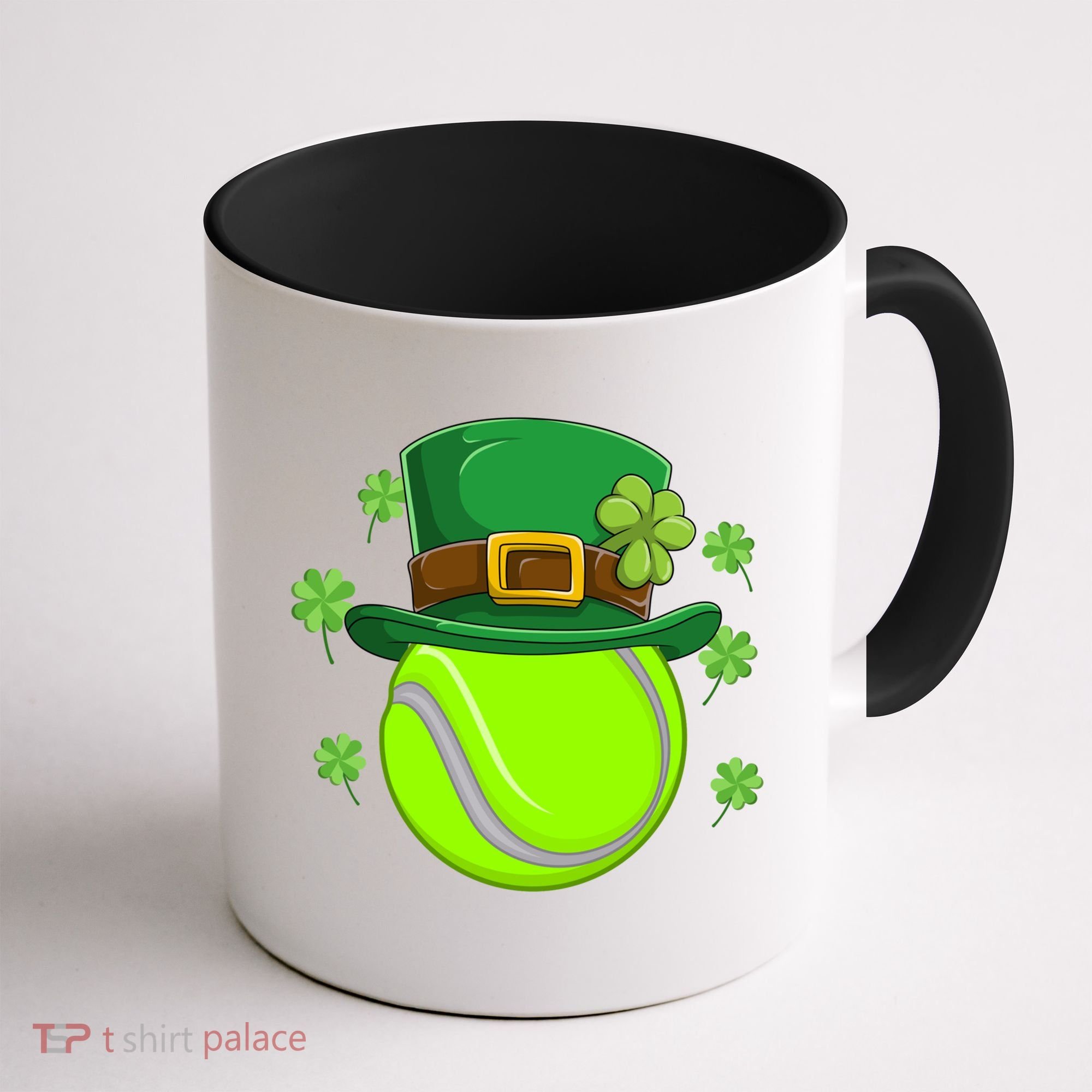 Tennis Ball St Patricks Day Ball Leprechaun Gift Coffee Mug