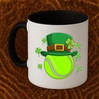 Tennis Ball St Patricks Day Ball Leprechaun Gift Coffee Mug thumb 2