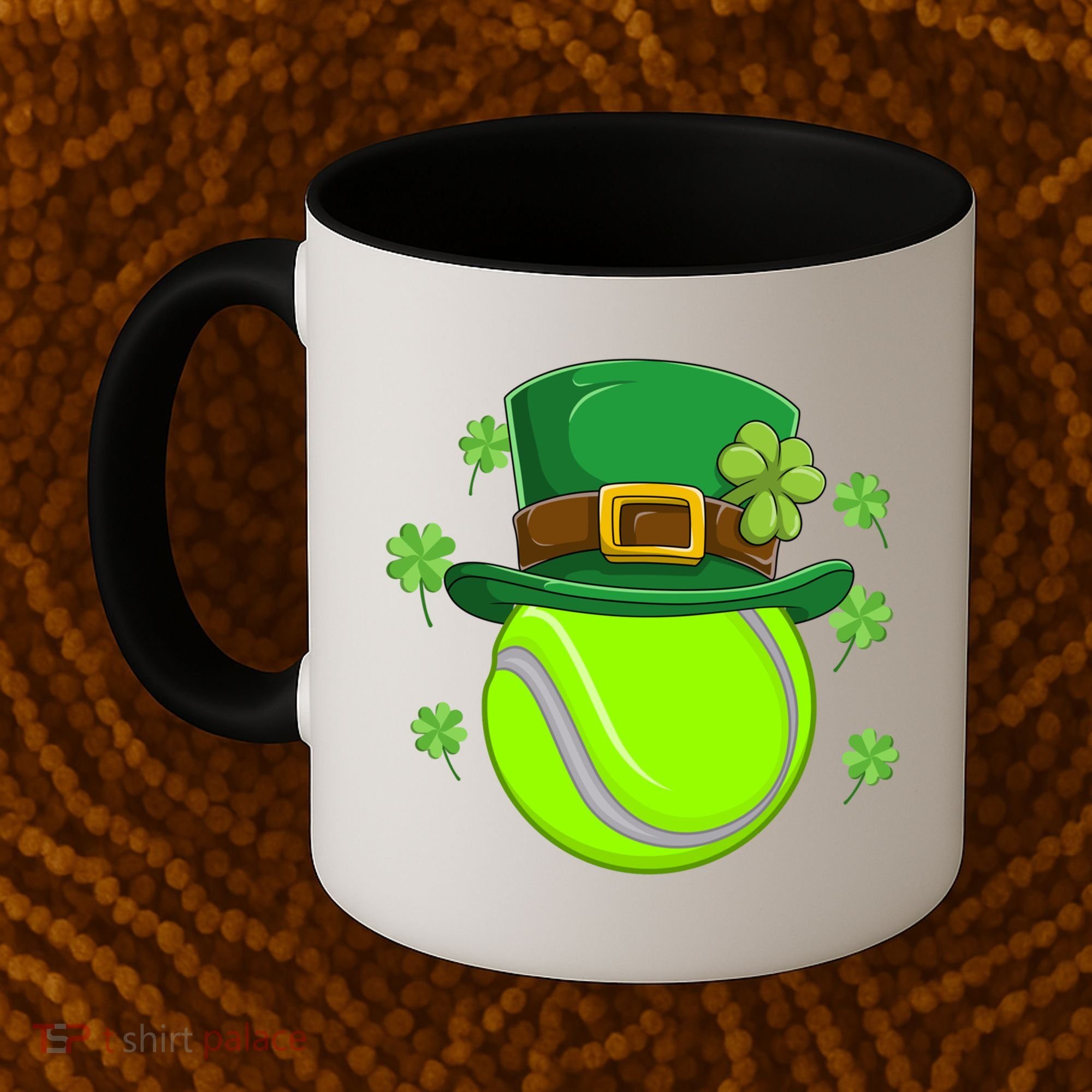 Tennis Ball St Patricks Day Ball Leprechaun Gift Coffee Mug