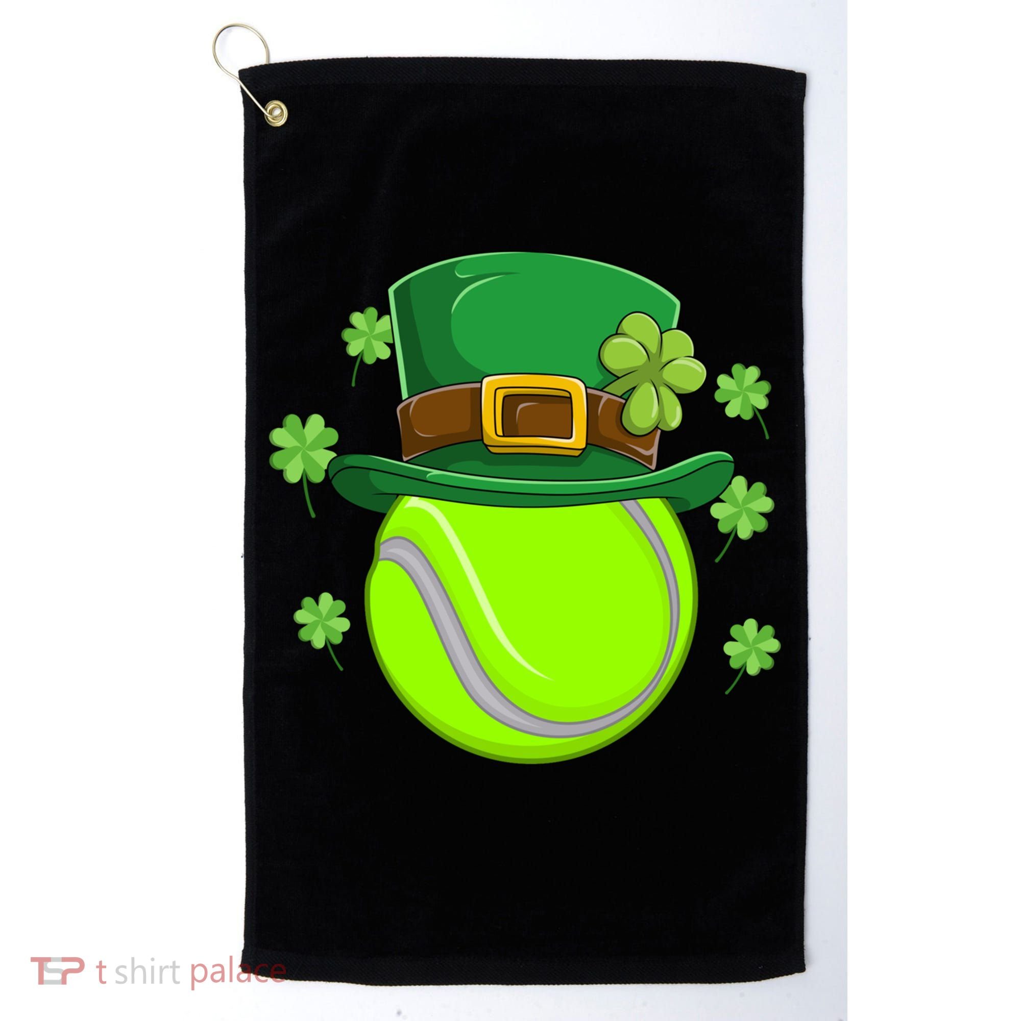 Tennis Ball St Patricks Day Ball Leprechaun Gift Golf Towel