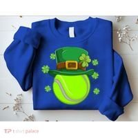Tennis Ball St Patricks Day Ball Leprechaun Gift Sweatshirt thumb 2