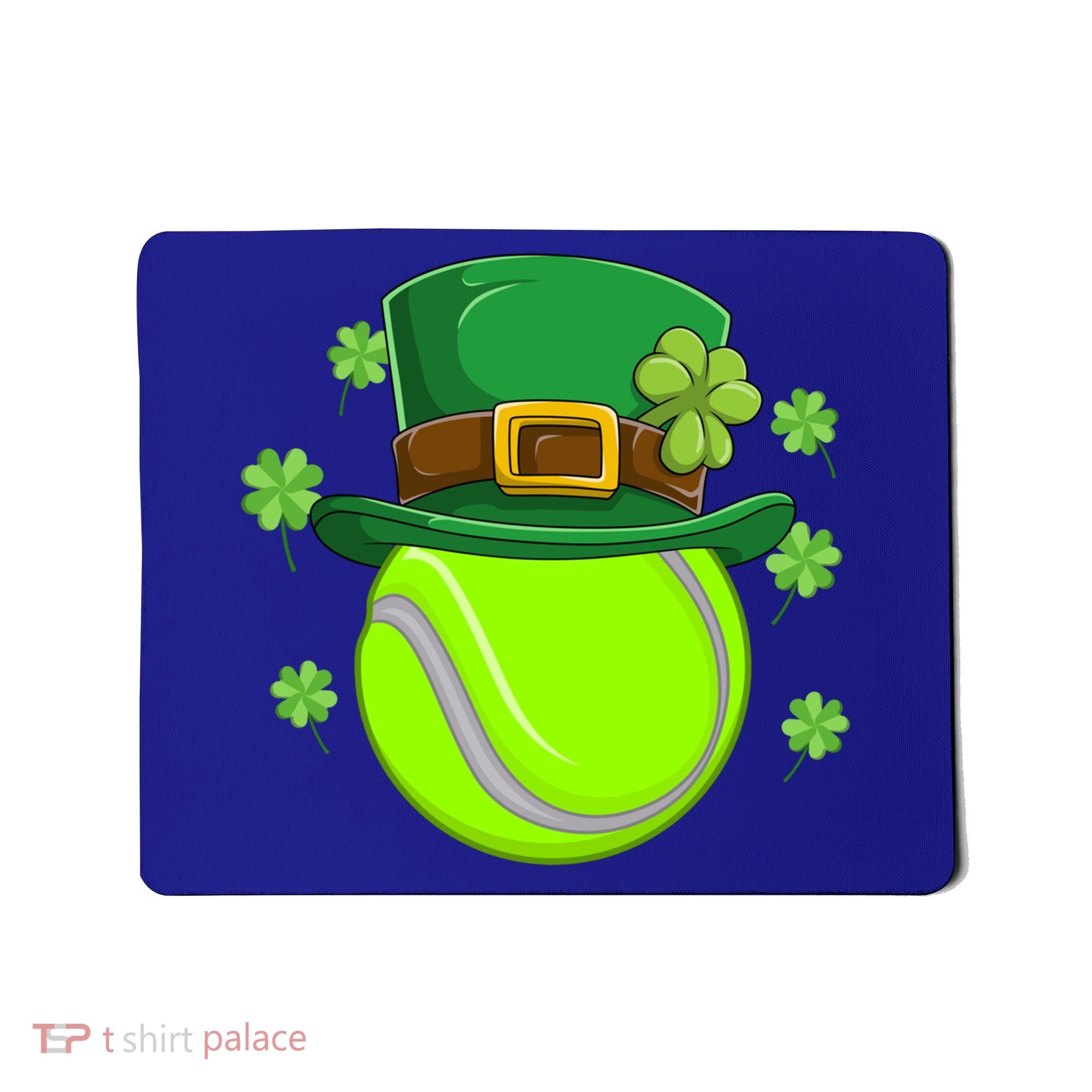 Tennis Ball St Patricks Day Ball Leprechaun Gift Mousepad
