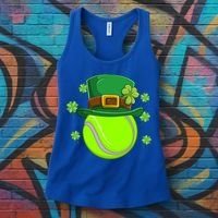 Tennis Ball St Patricks Day Ball Leprechaun Gift Women's Tank Top thumb 3