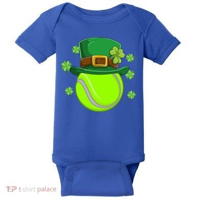 Tennis Ball St Patricks Day Ball Leprechaun Gift Baby Bodysuit