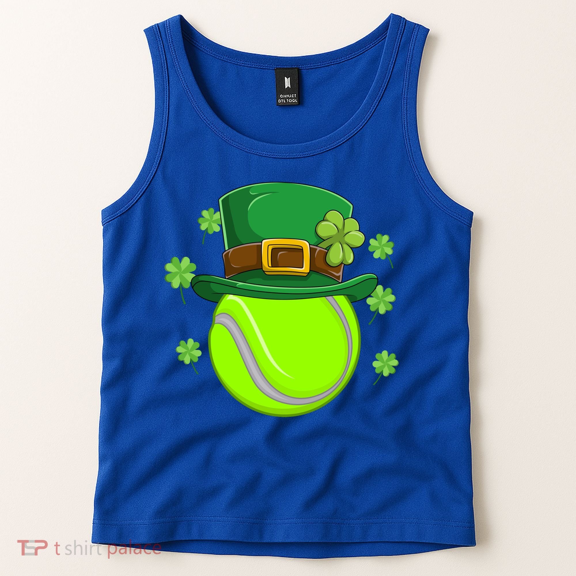 Tennis Ball St Patricks Day Ball Leprechaun Gift Tank Top