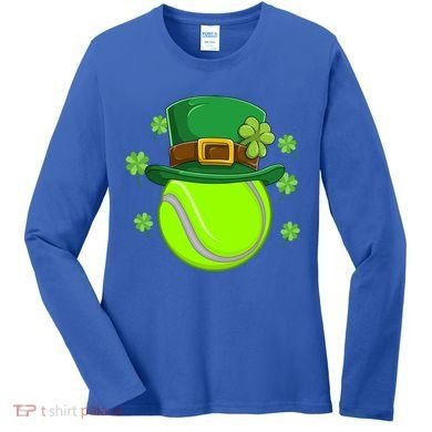 Tennis Ball St Patricks Day Ball Leprechaun Gift Women's Long Sleeve Shirt