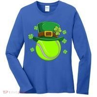 Tennis Ball St Patricks Day Ball Leprechaun Gift Women's Long Sleeve Shirt thumb 0