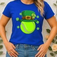Tennis Ball St Patricks Day Ball Leprechaun Gift Women's T-Shirt thumb 2
