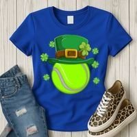 Tennis Ball St Patricks Day Ball Leprechaun Gift Women's T-Shirt thumb 3