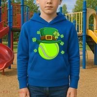 Tennis Ball St Patricks Day Ball Leprechaun Gift Kids Hoodie thumb 2