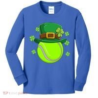 Tennis Ball St Patricks Day Ball Leprechaun Gift Kids Long Sleeve Shirt thumb 0