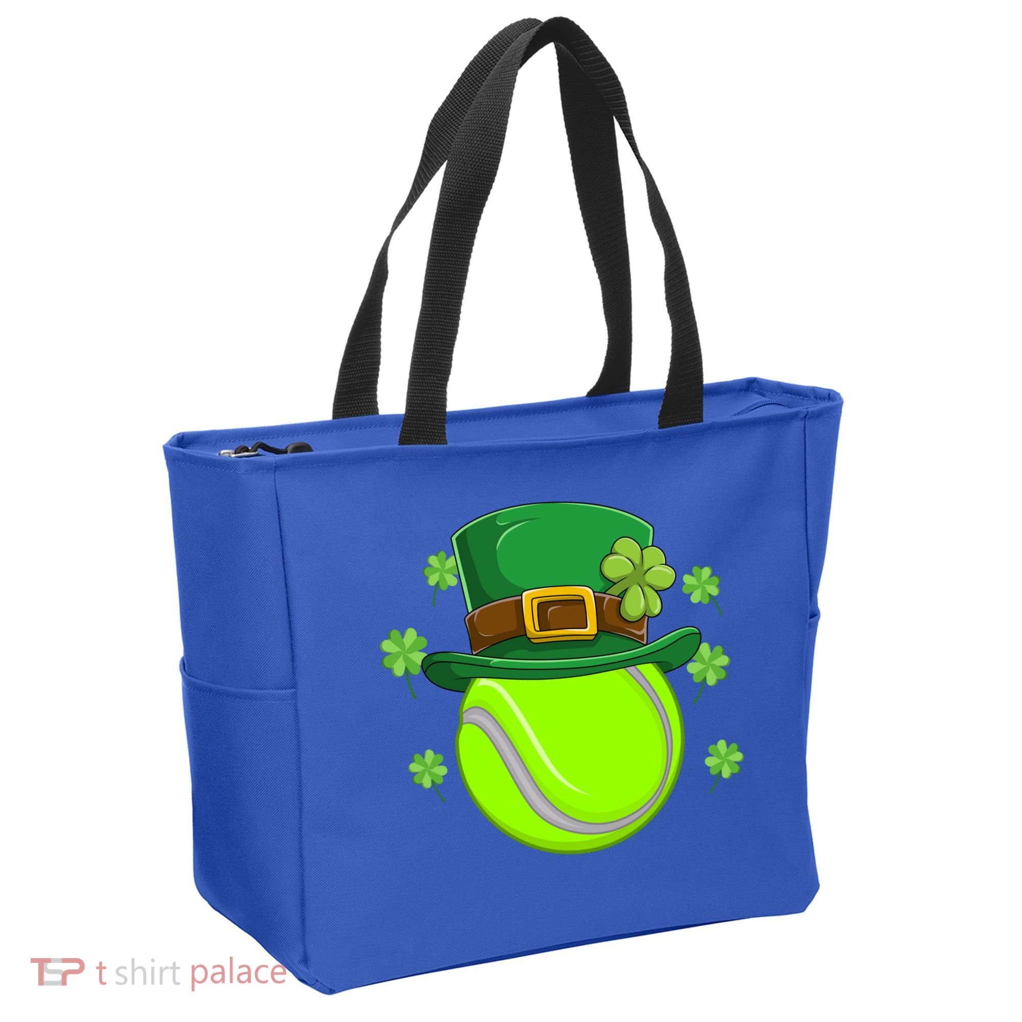 Tennis Ball St Patricks Day Ball Leprechaun Gift Tote Bag