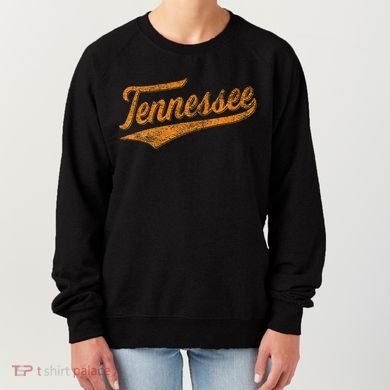 Tennessee Baseball Sports Script Cursive Flag Swoosh Women's Sweatshirt