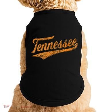 Tennessee Baseball Sports Script Cursive Flag Swoosh Doggie Tank