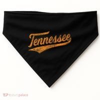 Tennessee Baseball Sports Script Cursive Flag Swoosh USA-Made Doggie Bandana thumb 0