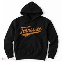 Tennessee Baseball Sports Script Cursive Flag Swoosh Hoodie thumb 0