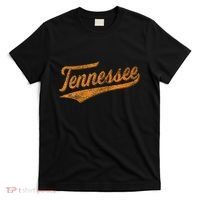 Tennessee Baseball Sports Script Cursive Flag Swoosh T-Shirt thumb 0
