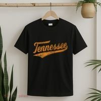 Tennessee Baseball Sports Script Cursive Flag Swoosh T-Shirt thumb 2