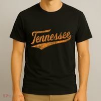 Tennessee Baseball Sports Script Cursive Flag Swoosh T-Shirt thumb 3