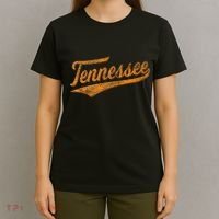 Tennessee Baseball Sports Script Cursive Flag Swoosh T-Shirt thumb 4