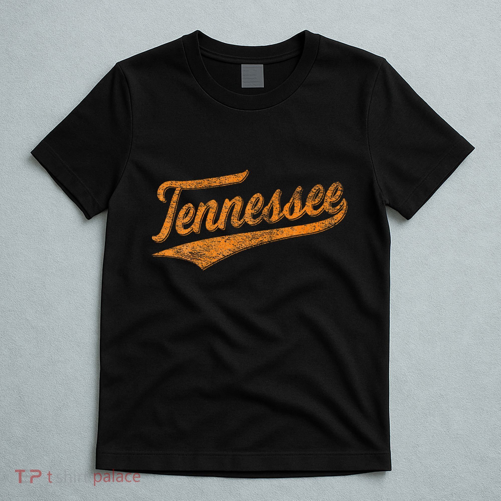 Tennessee Baseball Sports Script Cursive Flag Swoosh T-Shirt