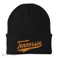 Tennessee Baseball Sports Script Cursive Flag Swoosh Beanie thumb 0