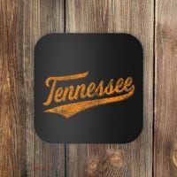 Tennessee Baseball Sports Script Cursive Flag Swoosh Coaster thumb 0