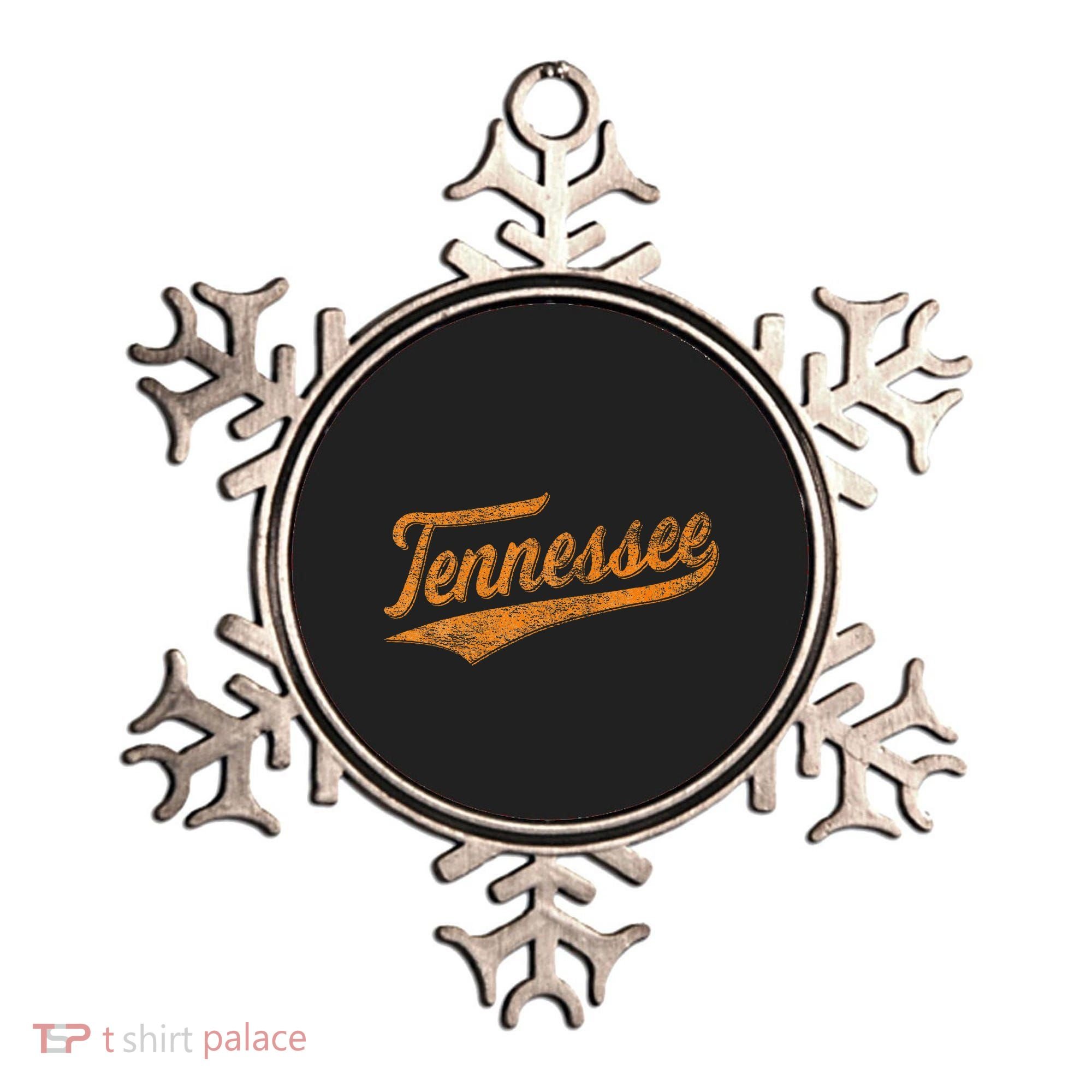Tennessee Baseball Sports Script Cursive Flag Swoosh Ornament