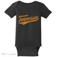 Tennessee Baseball Sports Script Cursive Flag Swoosh Baby Bodysuit thumb 0
