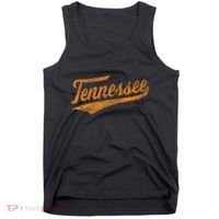 Tennessee Baseball Sports Script Cursive Flag Swoosh Tank Top thumb 0