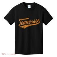 Tennessee Baseball Sports Script Cursive Flag Swoosh Kids T-Shirt thumb 0