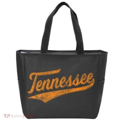 Tennessee Baseball Sports Script Cursive Flag Swoosh Tote Bag