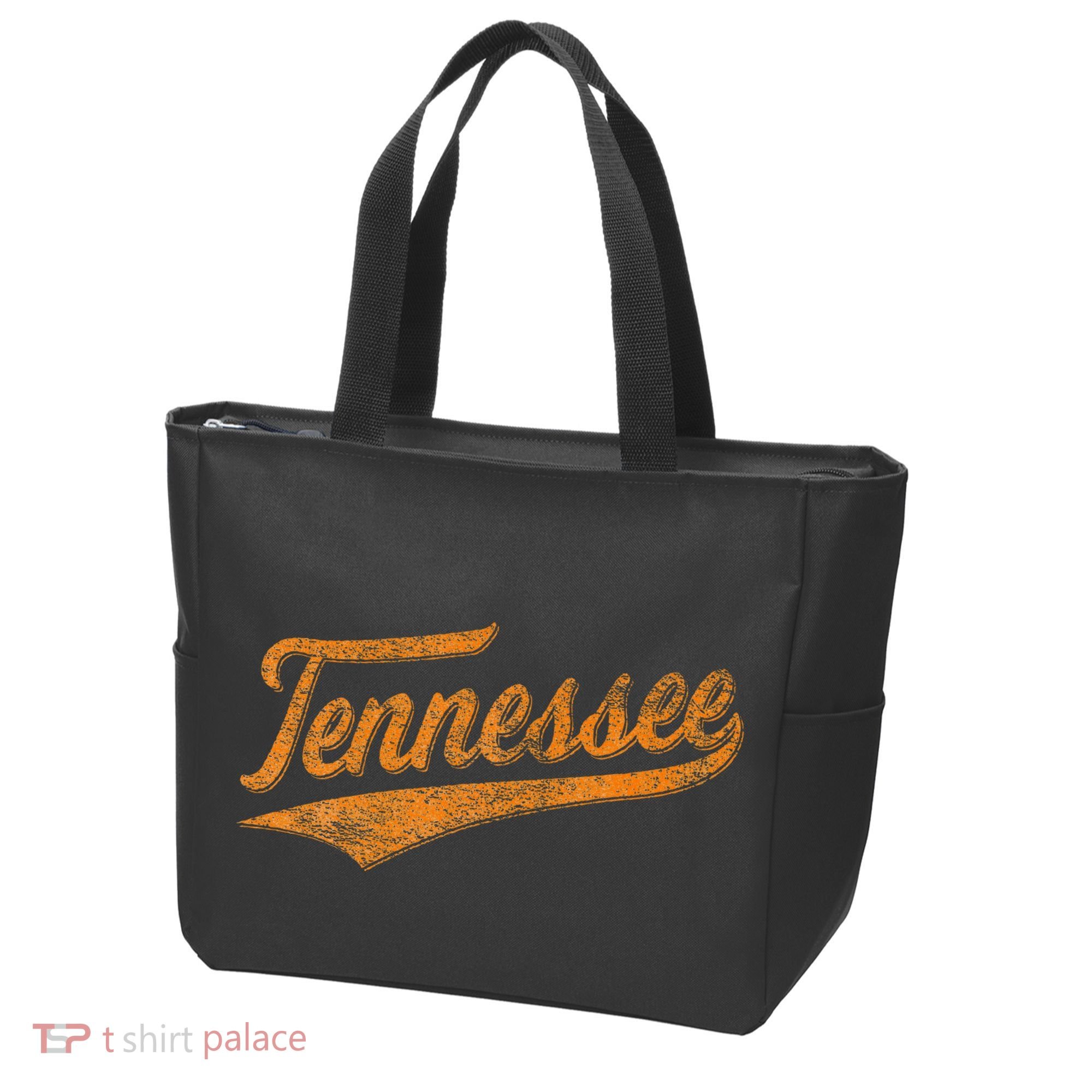 Tennessee Baseball Sports Script Cursive Flag Swoosh Tote Bag