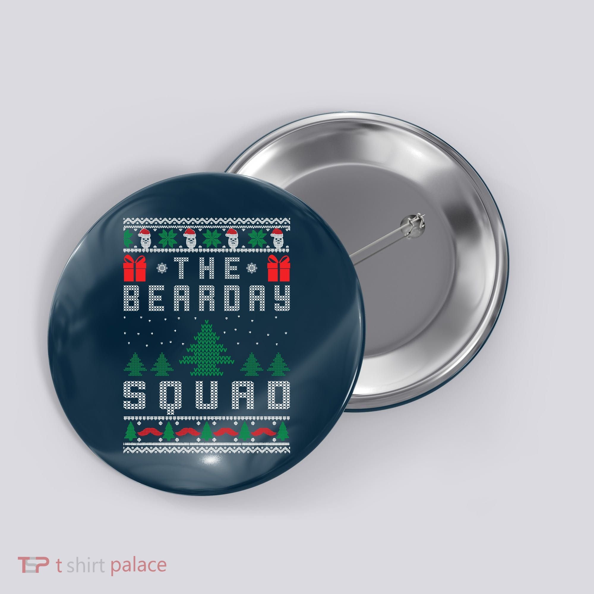 The Bearday Squad Ugly Christmas Button
