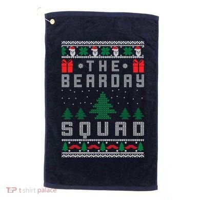 The Bearday Squad Ugly Christmas Golf Towel