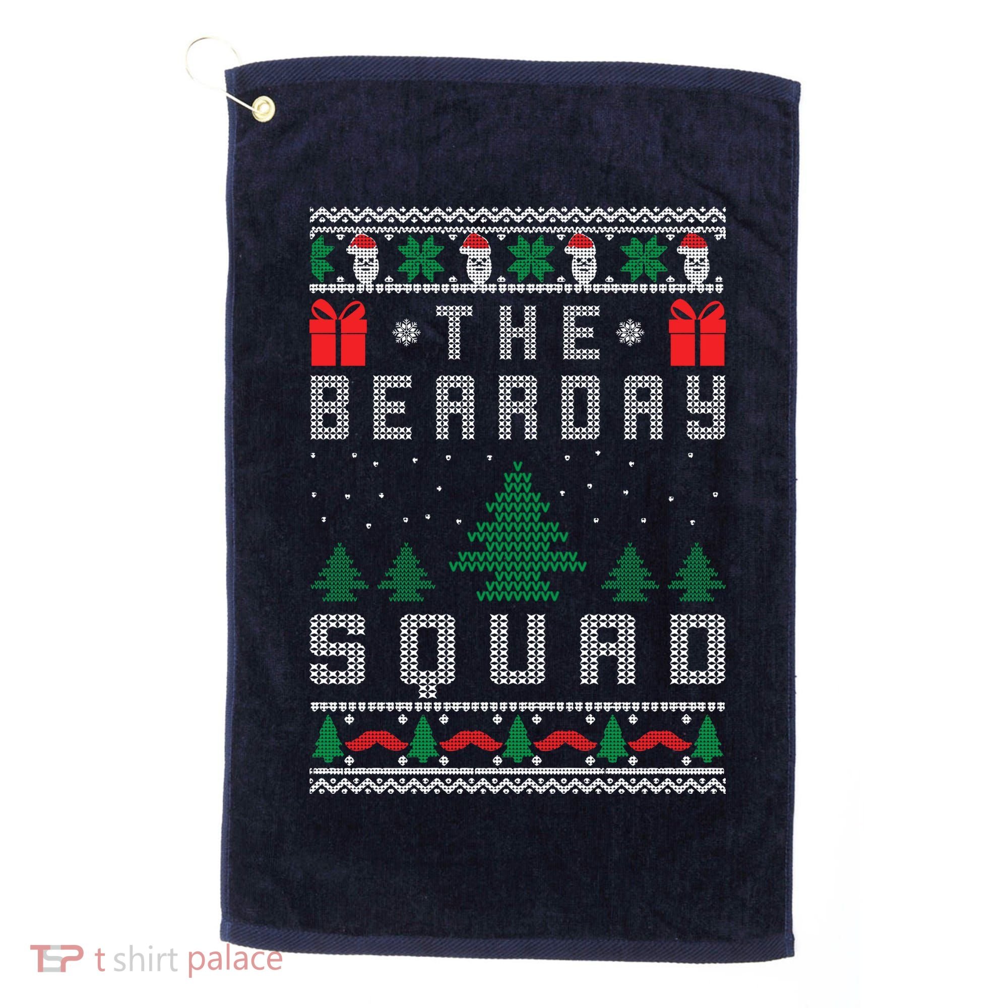 The Bearday Squad Ugly Christmas Golf Towel