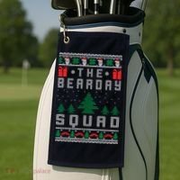 The Bearday Squad Ugly Christmas Golf Towel thumb 2