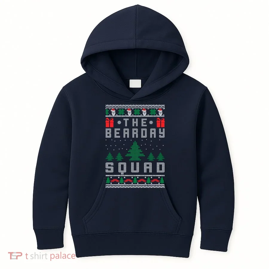 The Bearday Squad Ugly Christmas Kids Hoodie