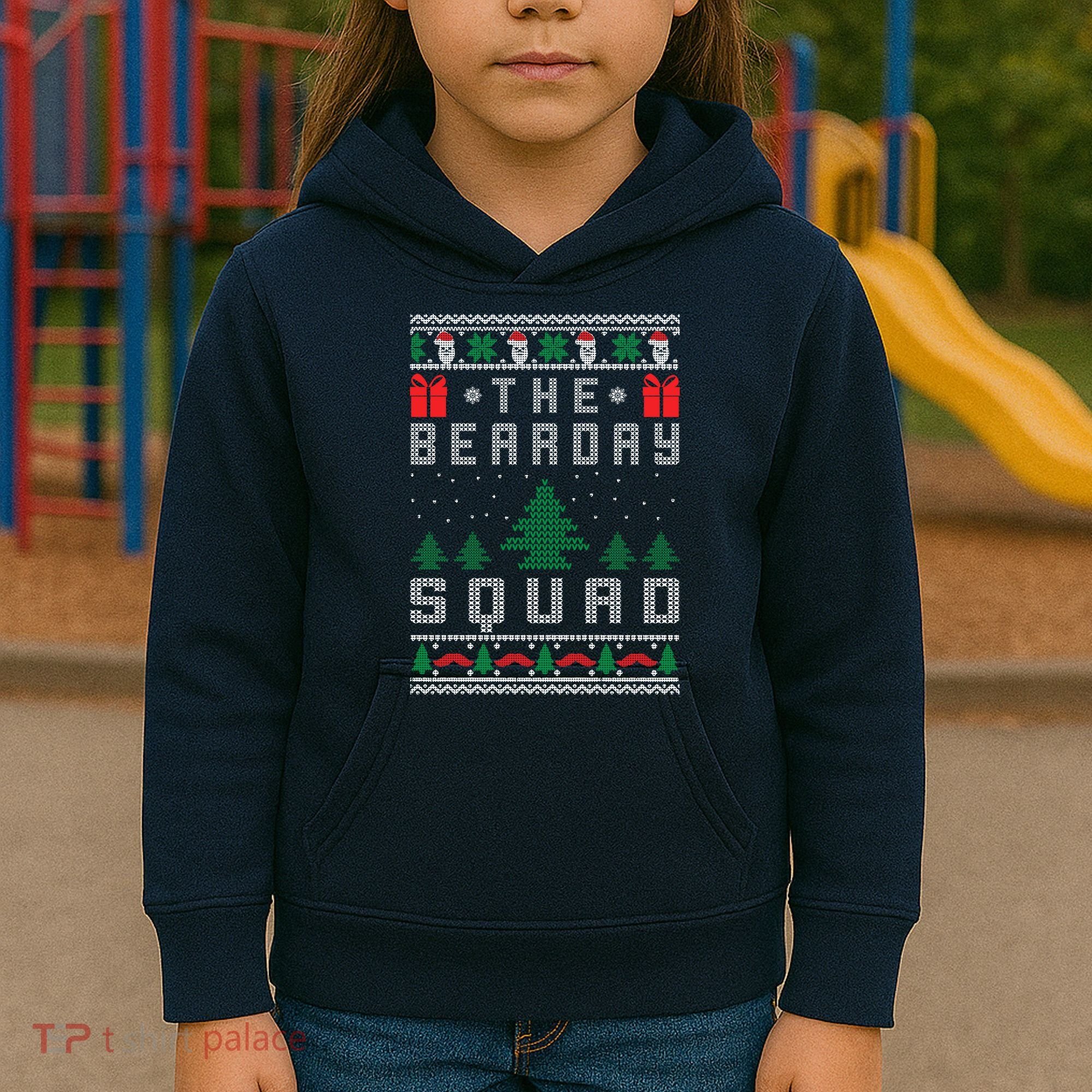 The Bearday Squad Ugly Christmas Kids Hoodie