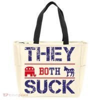 They Both Suck Anti Political Tote Bag thumb 0