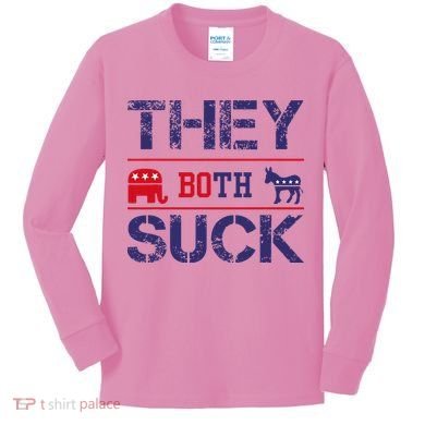 They Both Suck Anti Political Kids Long Sleeve Shirt