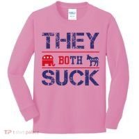 They Both Suck Anti Political Kids Long Sleeve Shirt thumb 0