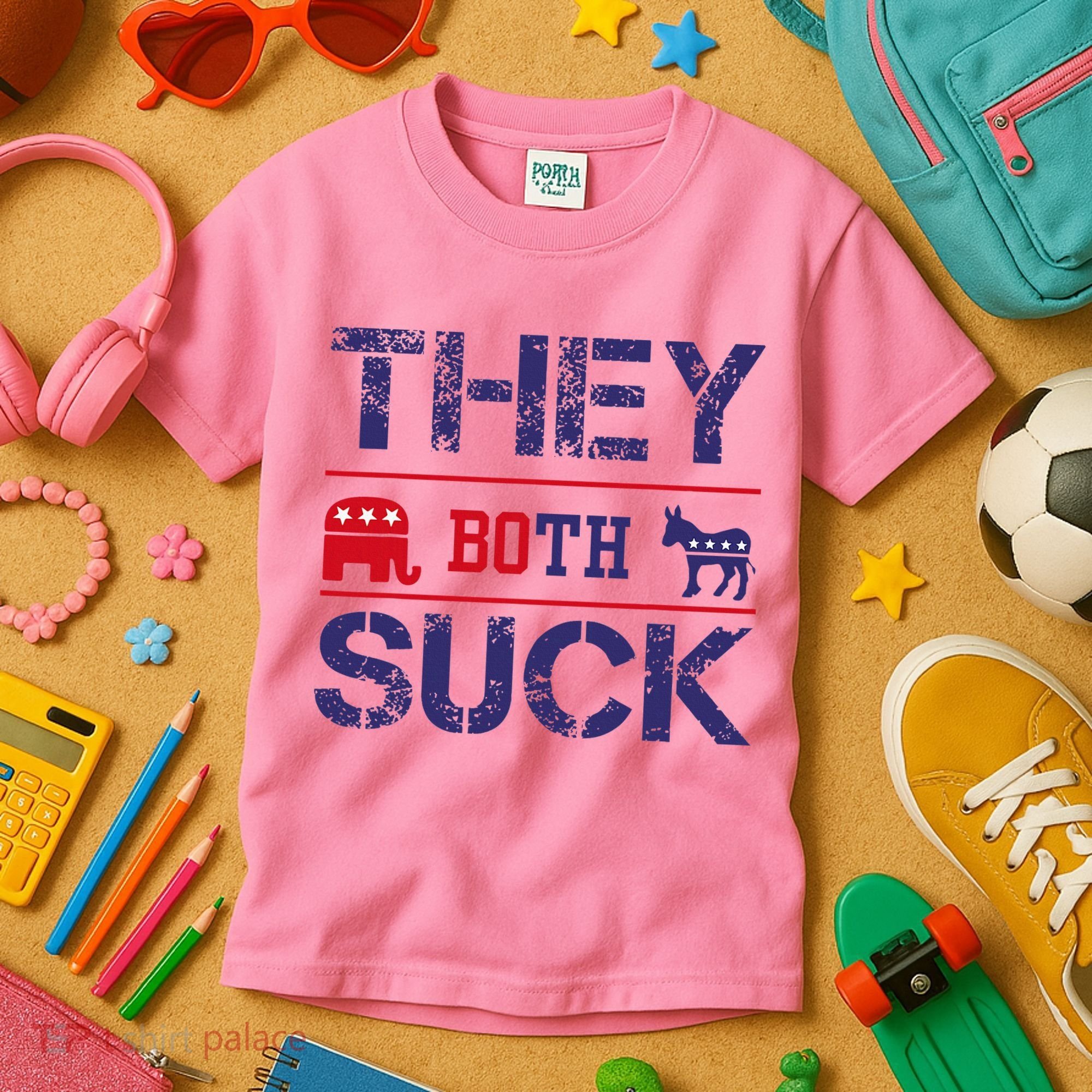 They Both Suck Anti Political Kids T-Shirt
