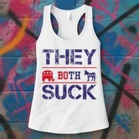 They Both Suck Anti Political Women's Tank Top thumb 3