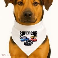 The Best Supercar Racing Fan On The Planet USA-Made Doggie Bandana thumb 1