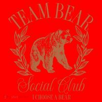 Team Bear Social Club I Choose The Bear Santa Hat thumb 1