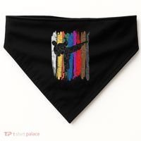 Taekwondo Belt Silhouette Distressed Martial Arts Gift USA-Made Doggie Bandana thumb 0