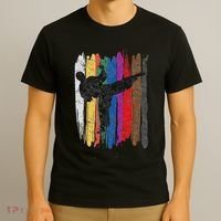 Taekwondo Belt Silhouette Distressed Martial Arts Gift T-Shirt thumb 3